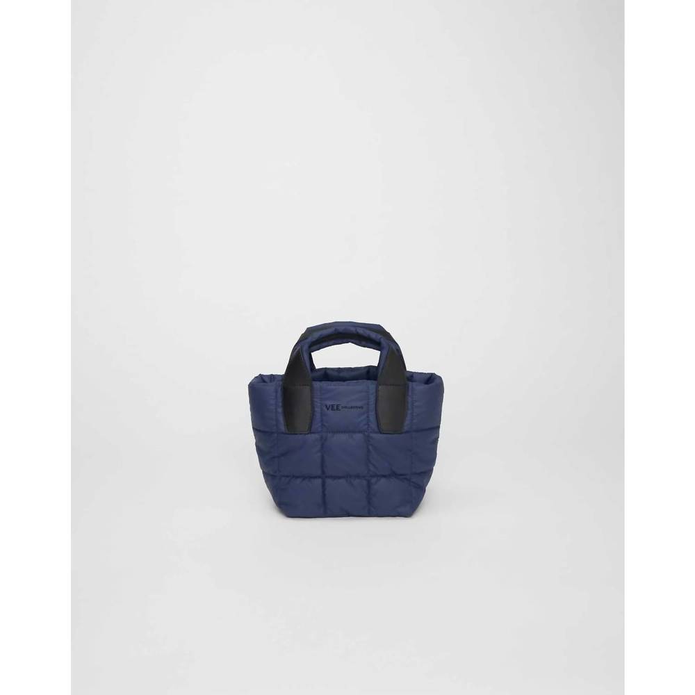 NEW VEE COLLECTIVE women's porter tote mini bag in deep sea